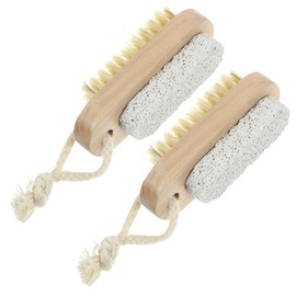 minkissy Body Brush Pumice Stone Double-Sided Foot Scrubber Nail Brush for Dead Skin Removal Bath Brush for Shower