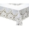 明和グラビア MEIWA マイパールレーステーブルクロス(1枚物) クララシリーズ ニューアメリカン 132cm×175cm ホワイト