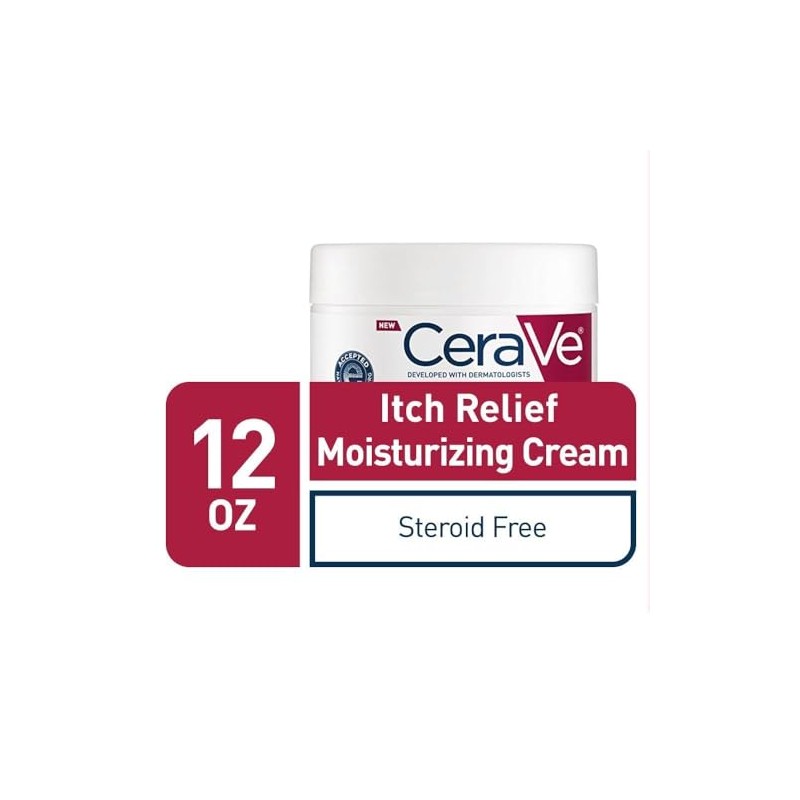 CeraVe Itch Relief Moisturizing Cream Tub, 12 Ounce