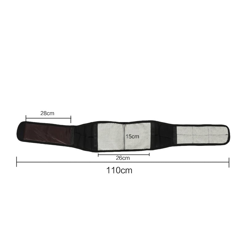Tourmaline Self-Heating Magnetic Therapy Black Waist Protection Belt Lumbar Support