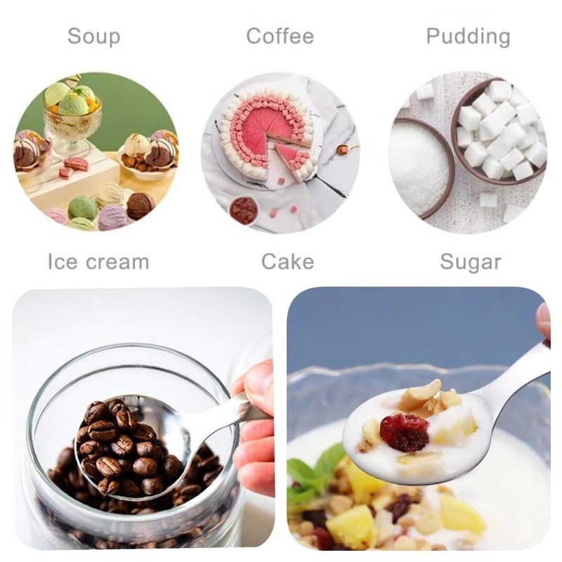 Stainless Steel Short Handle Spoons 3 PCS