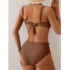 Eomenie Bikini Sets for Women Color Block Two Piece Bathing