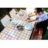 Buxiuer Easter Buffalo Check Plaid Tablecloth Plastic Gingham Spring Holiday