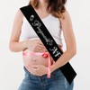 Pregnant AF Sash,Black Sash with Sliver Foil Best Baby Shower