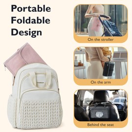 mommore Portable Changing Pad for Newborn Expandable Diaper Changing Pad with Wipes Pockets Water Resistance Baby Changing Pad for Travel, Shopping, Shower Gifts