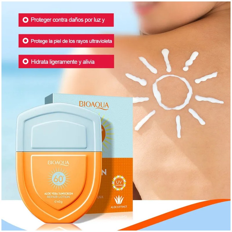 Protector Solar Aloe Vera Refrescante Bioaqua Spf60 40g