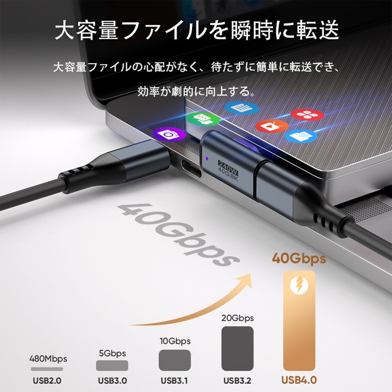 GLOWZEN USB C Magnet, 240W, Magnetic Adsorption Fast Charging, USB