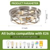piano7797 13 inch Brushed Nickel Flush Mount Ceiling Light Fixtures,3-Light