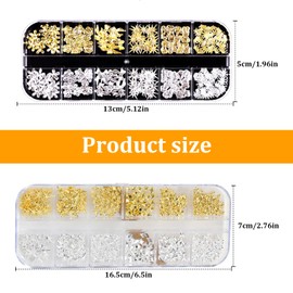 3D Multi Shape Nail Charms, Mixed Style Stars, Flowers, Diamonds, Bows, Crowns, Nail Art Charms, DIY Craft Design Accessories，Nail Jewelry for Wall Decorations