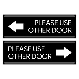 Sutter Signs Please Use Other Door Sticker Decal Set - Self Adhesive, Peel-Off, For Offices, Stores, Businesses