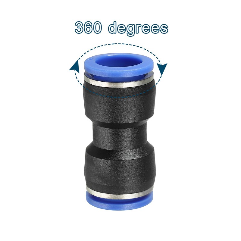 sourcing map Push to Connector Fitting, 16mm Tube OD Quick