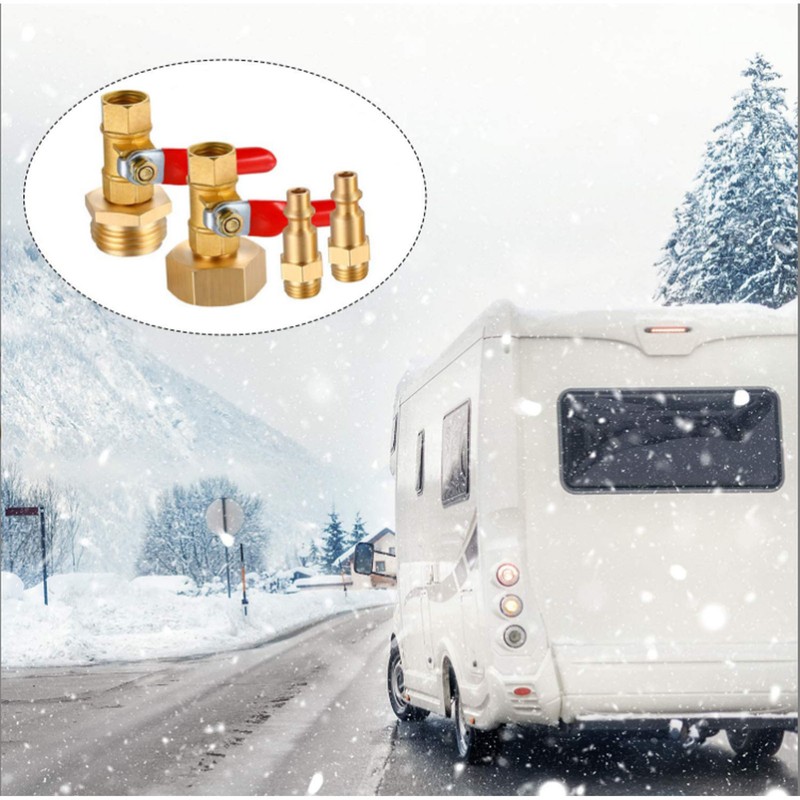2pcs Brass Winterize Blowout Adapter 3/4 Internal and External Thread