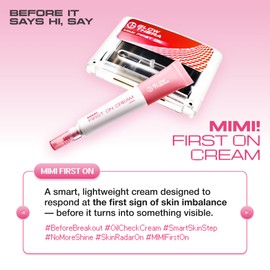 GLOWTHERA MIMI! FIRST ON CREAM – Succinic Acid + Sulfur Spot Moisturizer for Oily and Acne-Prone Skin, Targets Early Breakouts, Vegan & Dermatologist-Tested, 20ml / 0.67 fl oz