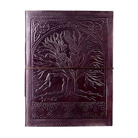 Paper High Extra Large Tree Of Life Embossed Leather Photo Album | to fit 240 6x4 or 120 7x5 Photos | 26 x 34 cm | Fair Trade & Handmade | Scrapbooking and Crafting