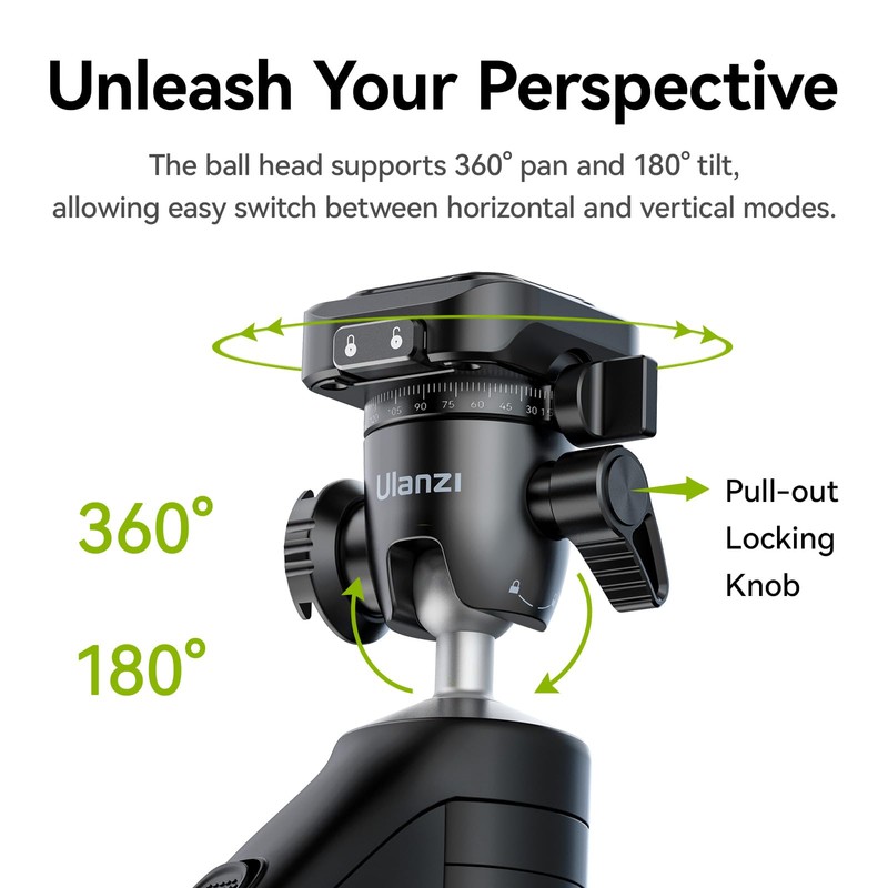 ULANZI TT38 Mini Tripod for Camera, One-Click Open Tabletop Camera