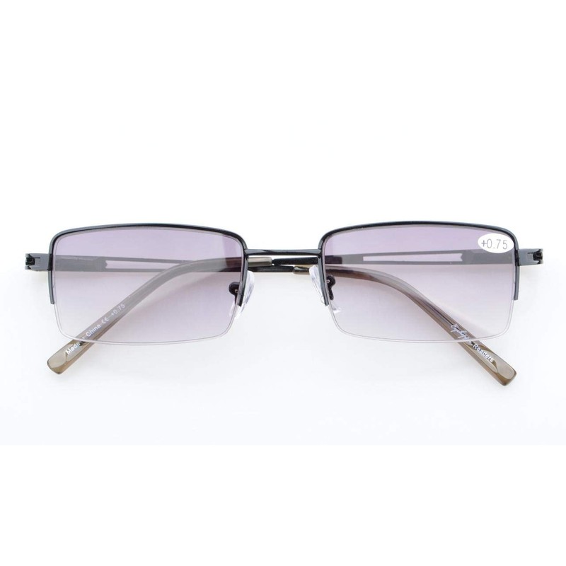 5-Pack Eyekepper Rectangle Metal Half-Rim Spring Hinges Reading Glasses Include