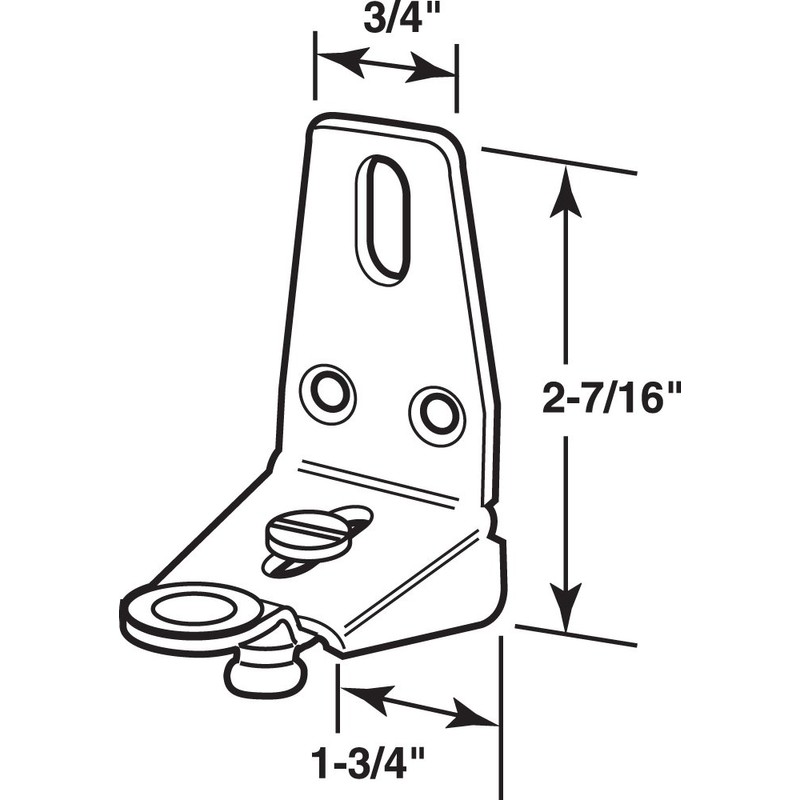 Prime-Line N 6836 Heavy Duty Bi-Fold Door Bracket (Single Pack)