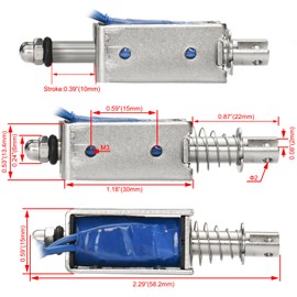 Hechen solenoid electromagnet HS-0530B DC12V 4N 10mm stroke push pull type open frame
