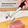 Meat Tenderizer Dual Sided Zinc Alloy Ergonomic Rubber Handle Balanced