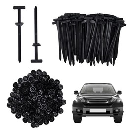 Pack of 150 Cable Ties Black Set, Cable Tie Closure for Repairs, Heavy Duty Self-Locking Nylon Zip Ties Holder for Car, Household, Repair & Machines
