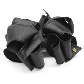 VINGTAINE H7167-GY Volume Ribbon, Banana Clip, Basic, Elegant, Multi-Layered Ribbon, Gorgeous Hair Clip, Hair Accessories, Gray