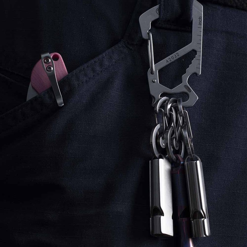 TACRAY Carabiner Keychain Clip, Anti-lost key holder and Quick Release
