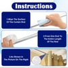 Curtain Rod Slide Smooth Tape, 1IN x 16FT Clear Quiet