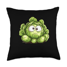 Brussels Sprouts Funny Throw Pillow