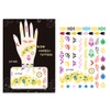 Wrapables Trendy Temporary Metallic Hand Tattoos, Floral and Eagle