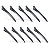 Hair Clips 10Pcs Black Non-Slip Creaseless Duckbill Alligator Clips, Professional