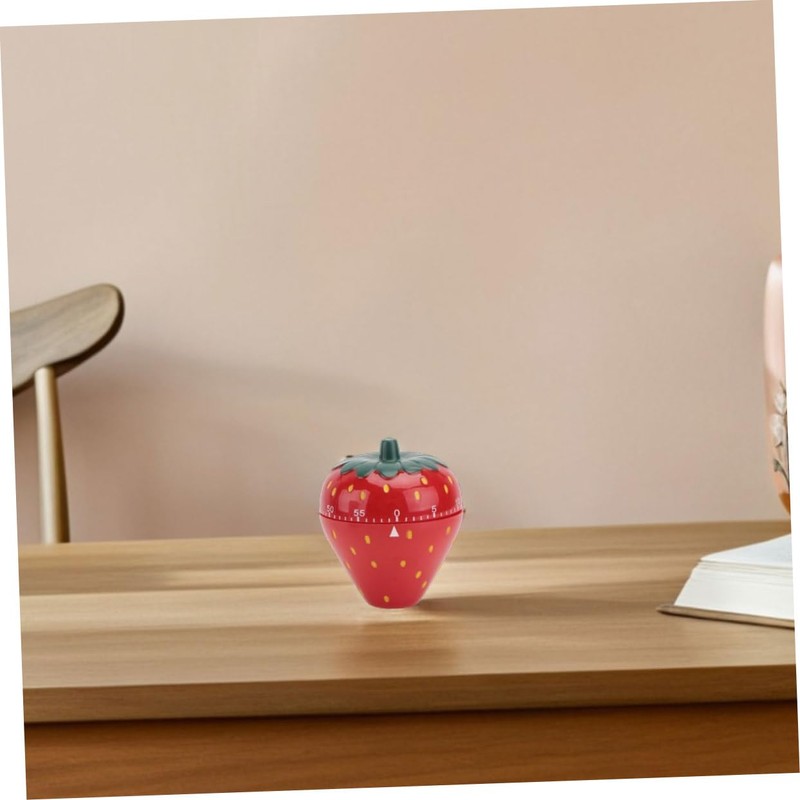 ULTECHNOVO Strawberry Shaped Mechanical Timer Manual Countdown Timer for Cooking