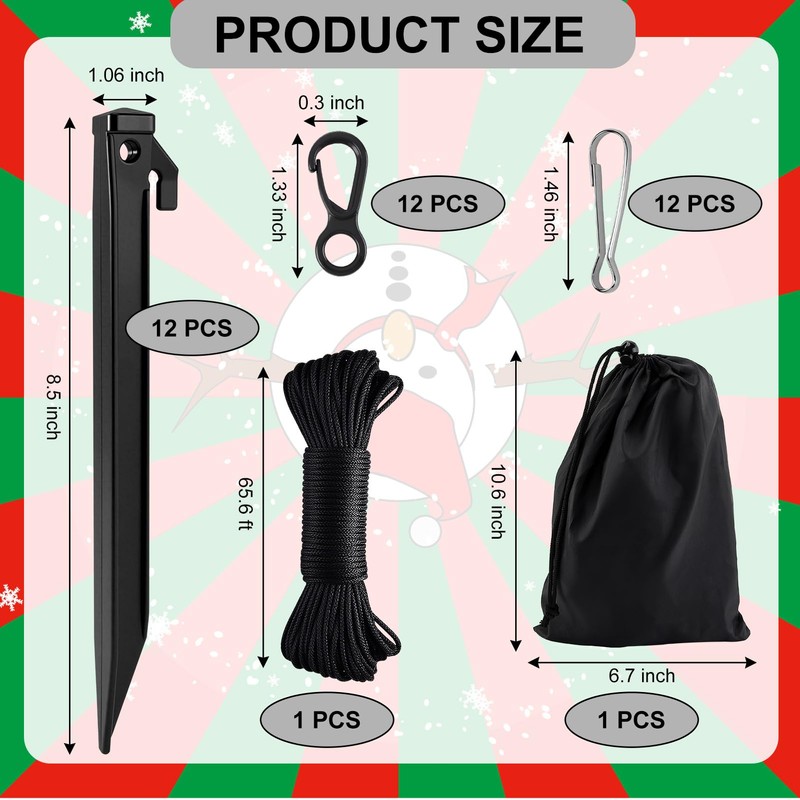 Fabulas Inflatable Stakes Set, 12 Pcs 8.5’’ Heavy Duty Plastic