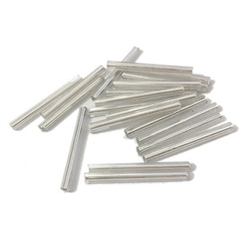 25mm 1" Czech Glass Seed Beads Tube Lined Bugle Beads Spacer Long Earrings Findings (Silver)