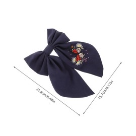 NOLITOY Double Layer Bow Hair Clips for Girls Soft Fabric Metal Ponytail Holders Long Ribbons Cute Accessories for Parties and Daily Use