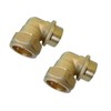 UKDD® 15mm Compression by 3/4" BSP Brass Male Iron Elbow