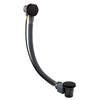 ENKI, W54, Matt Black Bath Waste with Overflow and Black