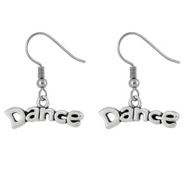 Dance Earrings – Silver Dangle Charm Jewelry for Dancers – Cute Recital Gift, Dance Team Accessories, or Dance Teacher Appreciation Jewelry