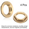 uxcell 4Pcs Brass Lock Nuts Pipe Fitting, G3/8"-19 Female Hex