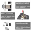 betensh Sliding Door Lock Square Pocket Door Lock with Invisible