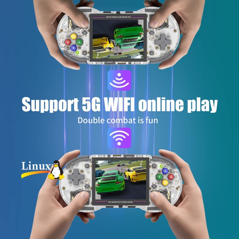 RG353PS Handheld Game Console Linux OS 3.5-inch IPS Screen RK3566