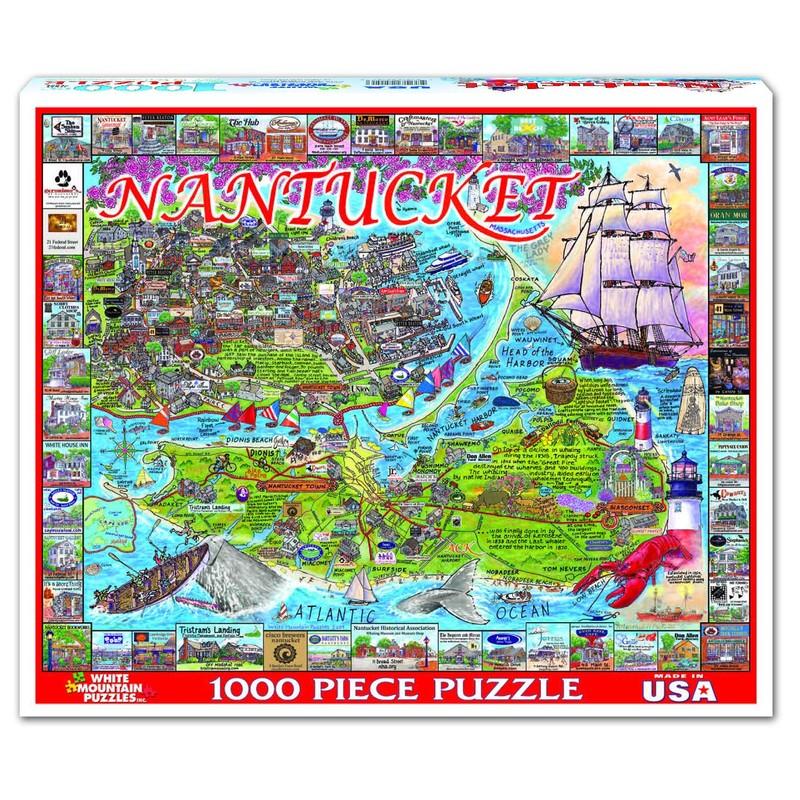 White Mountain Puzzles Nantucket MA - 1000 Piece Jigsaw Puzzle