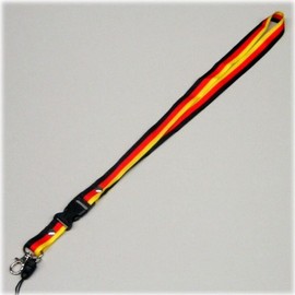 Lanyard/Landyard Collar – Germany Black Red Yellow Striped without Eagle – Keyholder/Strap