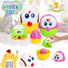Easter Egg Toys Basket Stuffers for Toddler, 8 Pcs Nesting