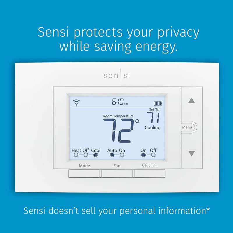 Sensi Smart Thermostat, 100 Years Of Expertise, Wi-Fi, Data Privacy,