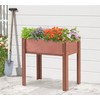 Cedar Raised Garden Bed with Legs, Elevated Planter Box for