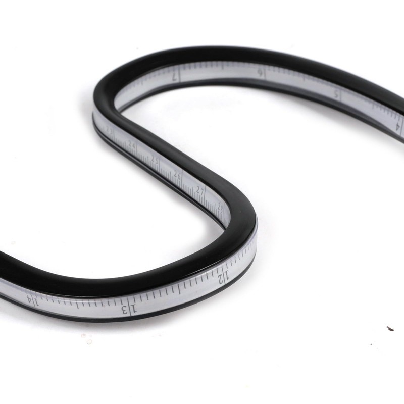 VANANA Flexible Curve Plastic French Curve Ruler Metric Drafting Drawing