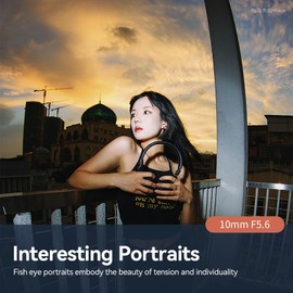 brightin star 10mm F5.6 Fisheye Manual Focus Prime Lens for Nikon Z-Mount Mirrorless Cameras, APS-C Ultra-Wide Angle Fixed Lens, Fit for Z7II, Z6II, Z7, Z6, Z9, Z50, Z5, Z-FC, Z30 (Silver)