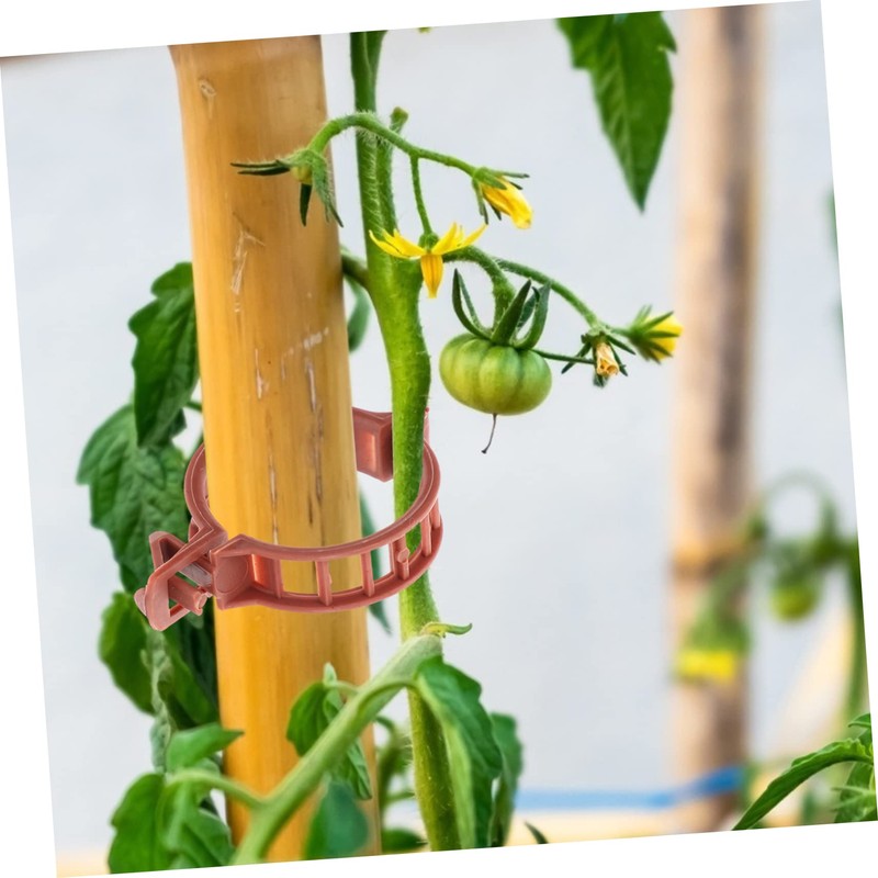 CAXUSD 1set Weatherproof Tomato Stem Support Clips Reusable Gardening Clips