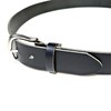 KIETH LI1003-19BLACK 1-Piece Leather Thick Belt, Wild Leather, Black, 1.4