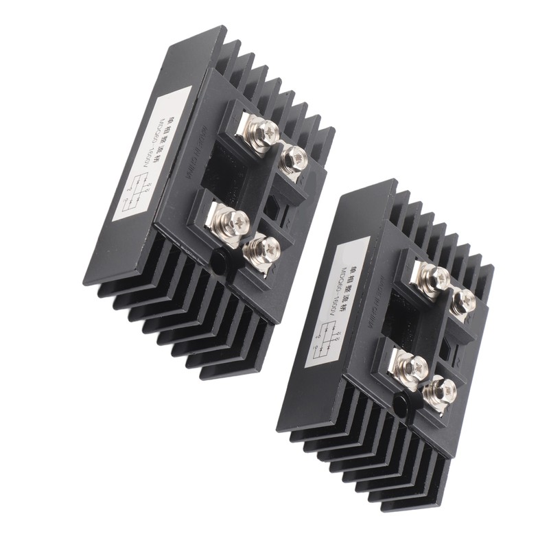 2 Pcs Bridge Rectifier MDQ60A 1600V Isolated Mounting Base Current